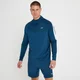MP Tempo shirt met kwartrits voor heren - Felblauw