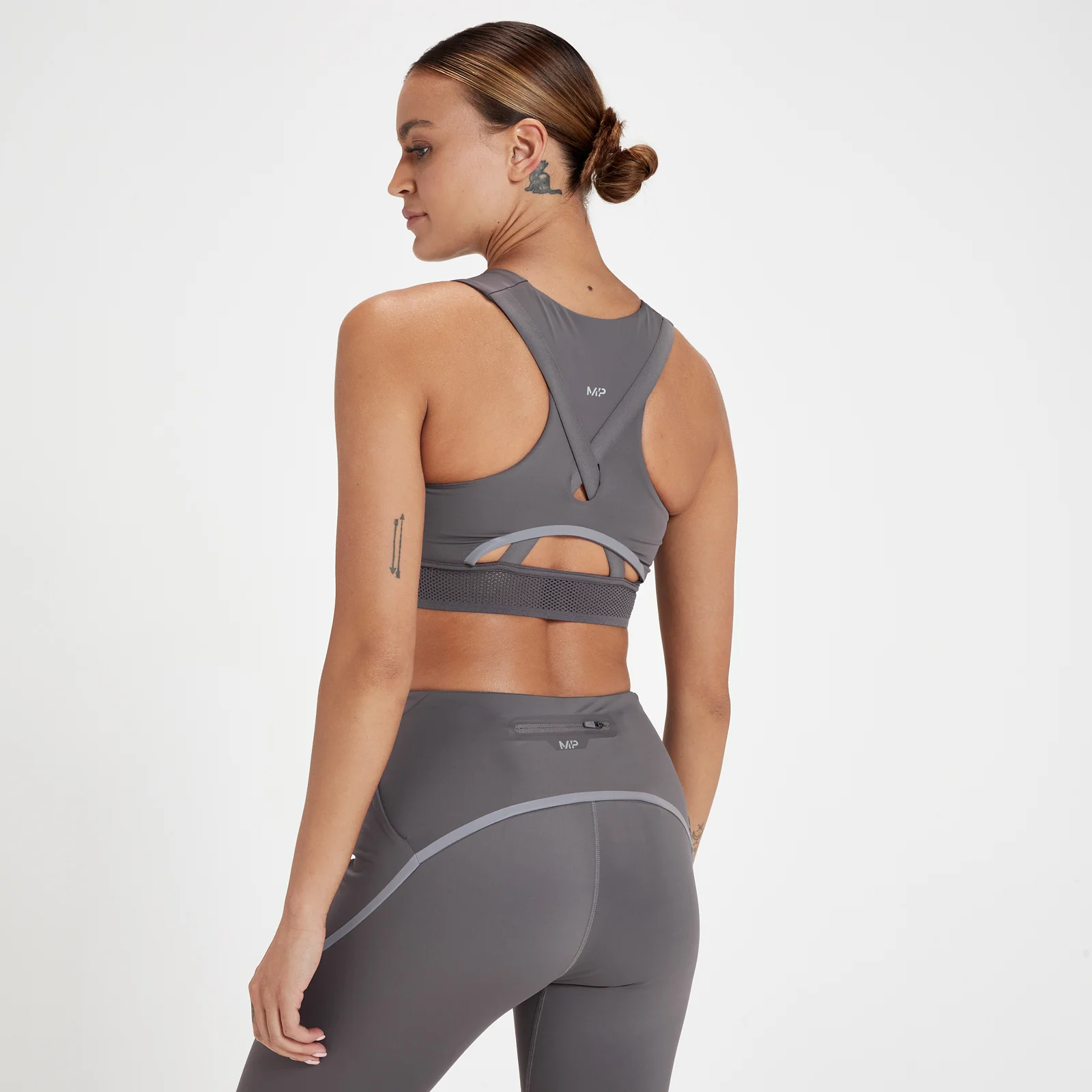MP Velocity Ultra reflecterende sportbeha - Kiezelgrijs - XXS Afbeelding 1