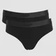 MP hipster voor dames (verpakking met twee stuks) - Zwart