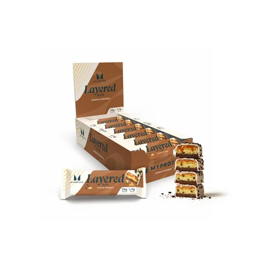 Eiwitreep met laagjes - 12 x 60g - Cookie Crumble