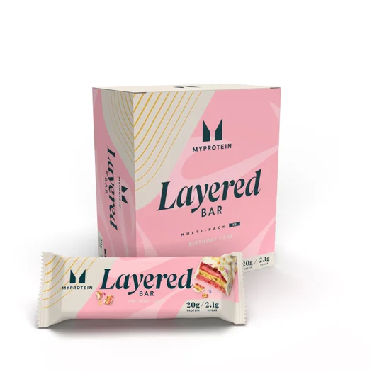 Eiwitreep met laagjes - 6 x 60g - Vanilla Birthday Cake