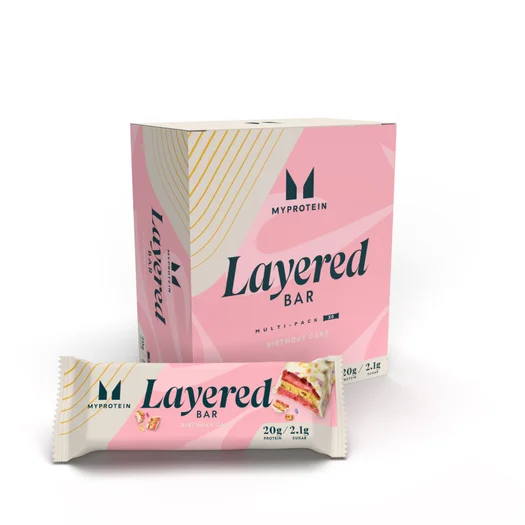 Eiwitreep met laagjes - 6 x 60g - Vanilla Birthday Cake