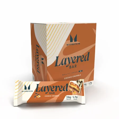 Eiwitreep met laagjes - 6 x 60g - Cookie Crumble