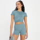 MP Power croptop met korte mouwen - Kiezelblauw