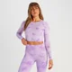 MP Shape naadloze croptop met lange mouwen voor dames - Paarse tie-dye
