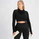 MP Tempo croptop van ribstof met kwartrits voor dames - Zwart