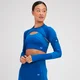MP Tempo Ultra naadloze croptop met lange mouwen voor dames - Golfblauw