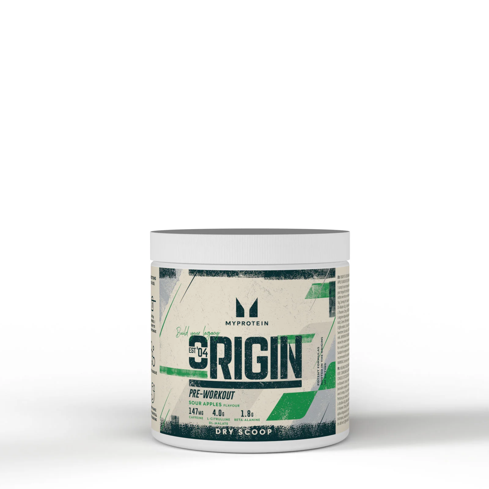 Origin Pre-Workout Dry Scoop - 18servings - Sour Apples Afbeelding 1