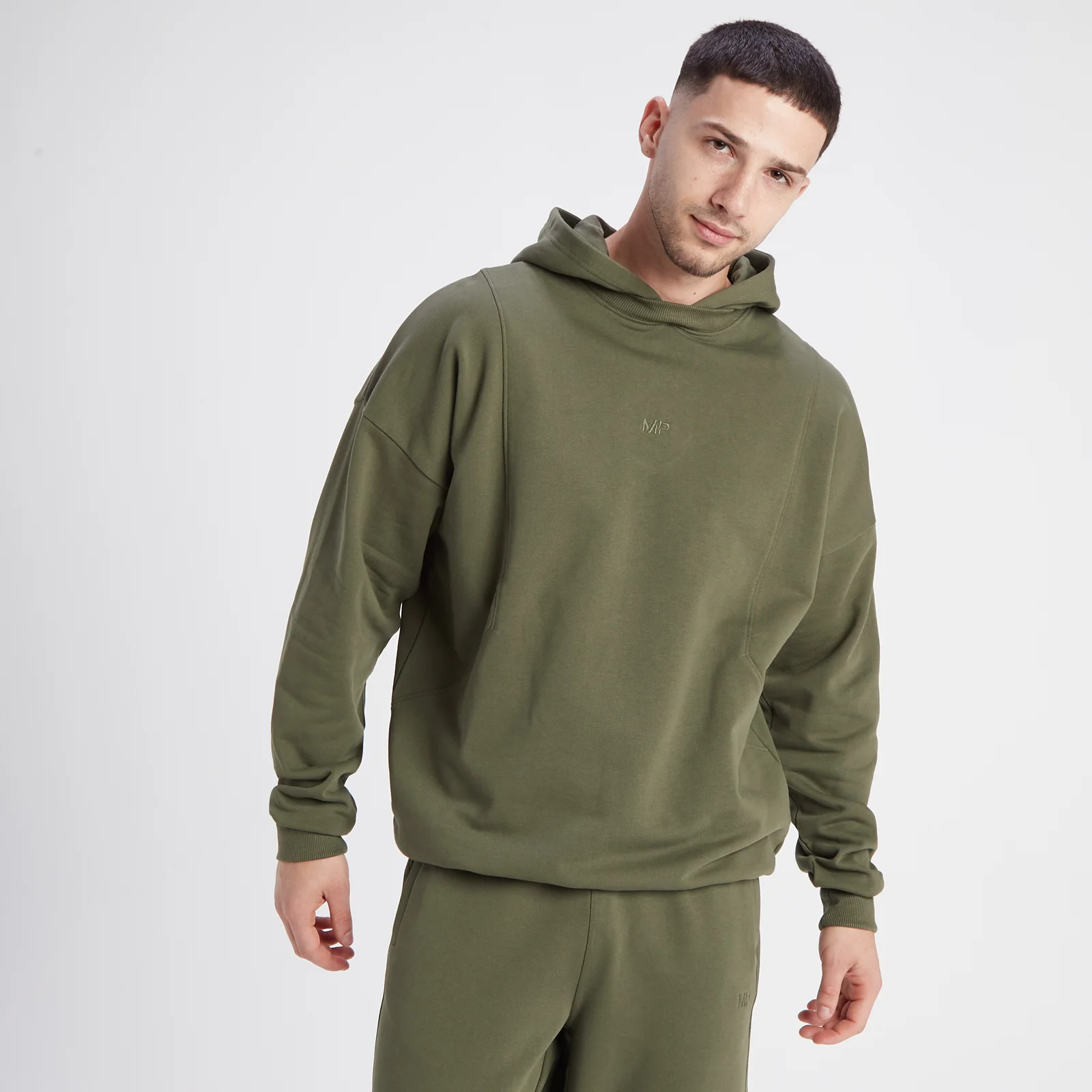 MP Oversized Adapt hoodie voor heren - Olijfgroen - XS Afbeelding 1