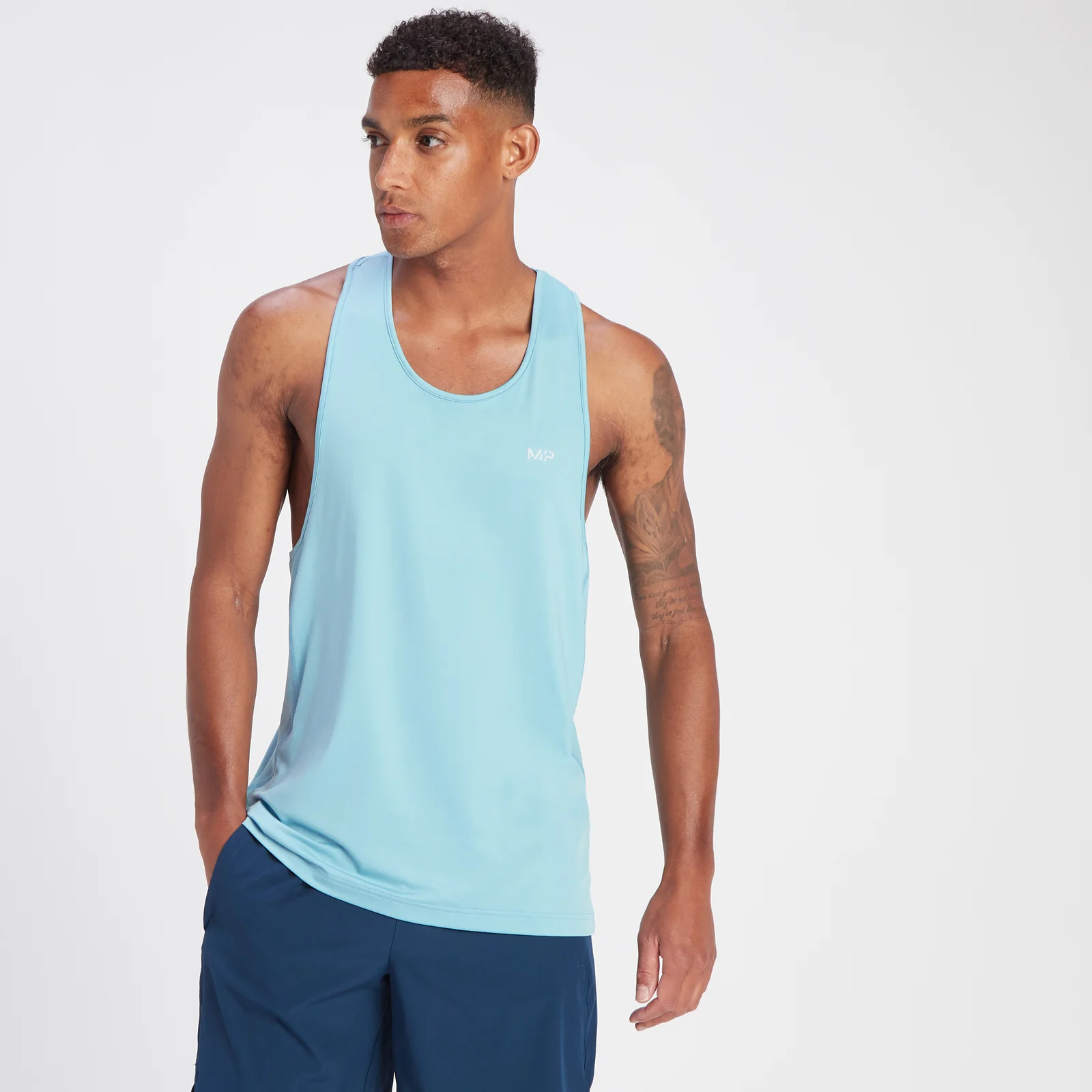 MP Velocity sporthemd met halternek voor heren - Luchblauw - XS Afbeelding 1