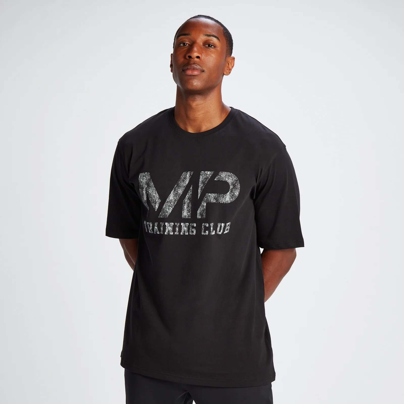 MP Tempo oversized T-shirt van katoen voor heren - Zwart - XS Afbeelding 1