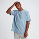 MP Team oversized T-shirt met print voor heren - Zachtblauw
