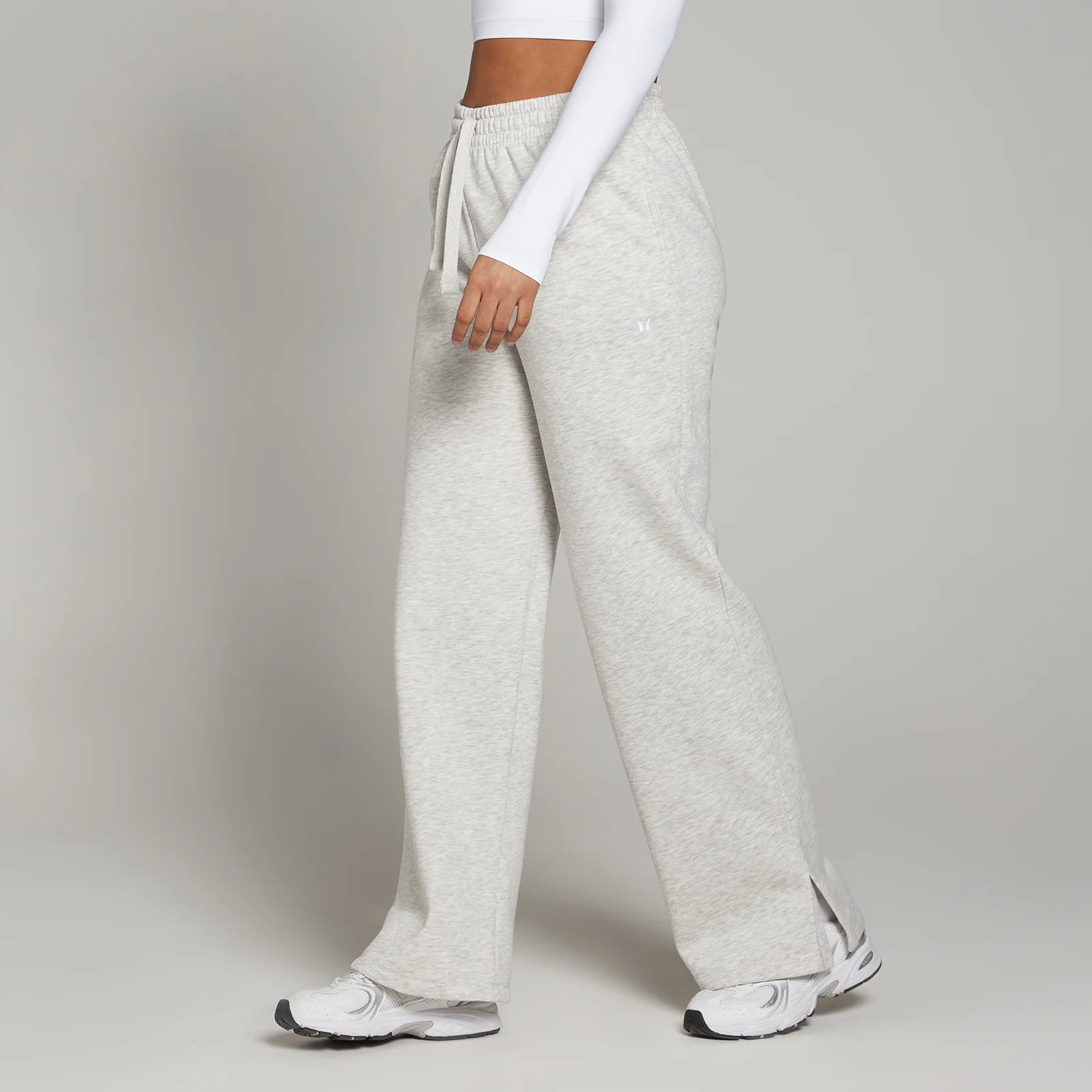MP Basics joggingbroek met rechte pijpen voor dames - Gemêleerd lichtgrijs - S Afbeelding 1