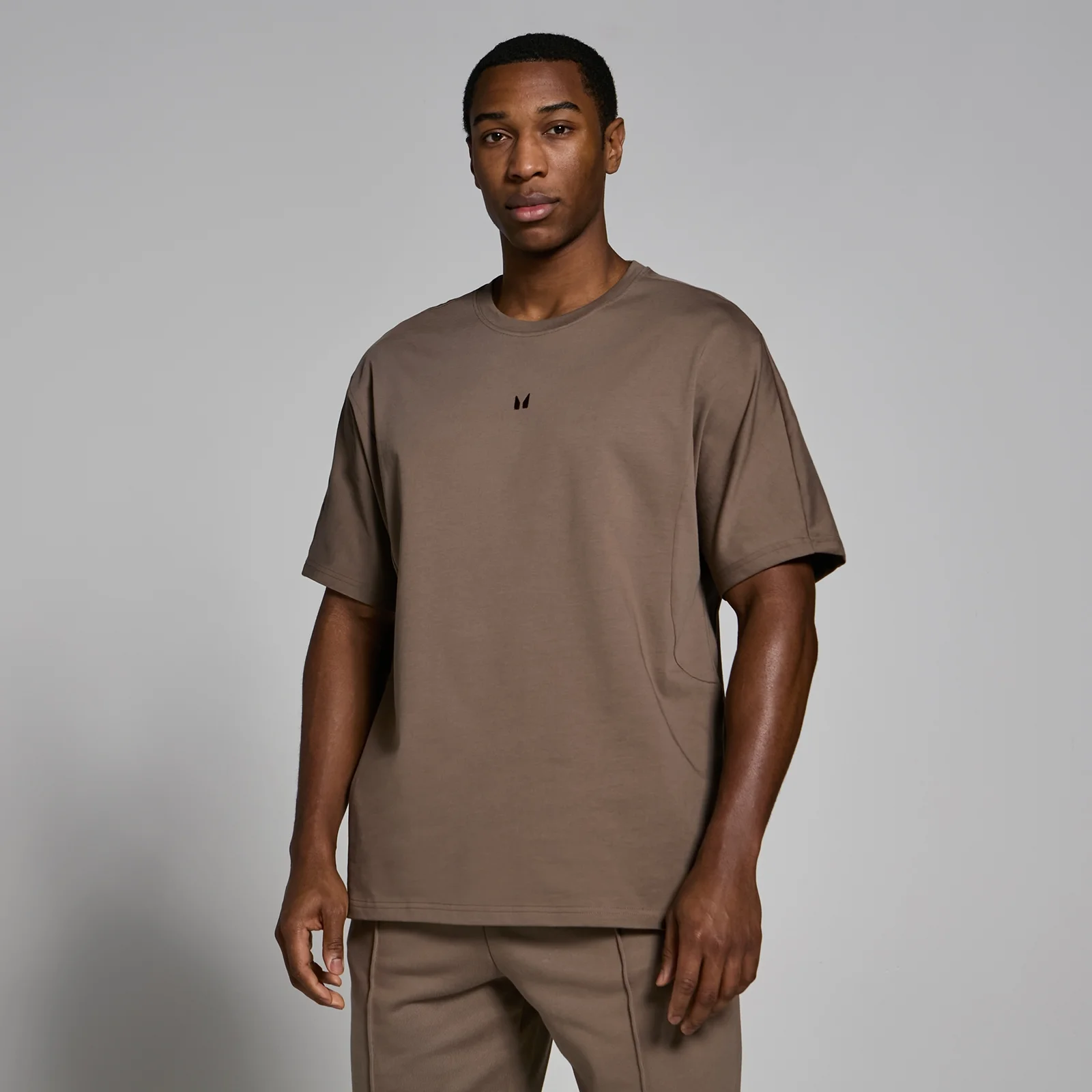 MP Lifestyle stevig en oversized T-Shirt voor heren - Lichtbruin - XS Afbeelding 1