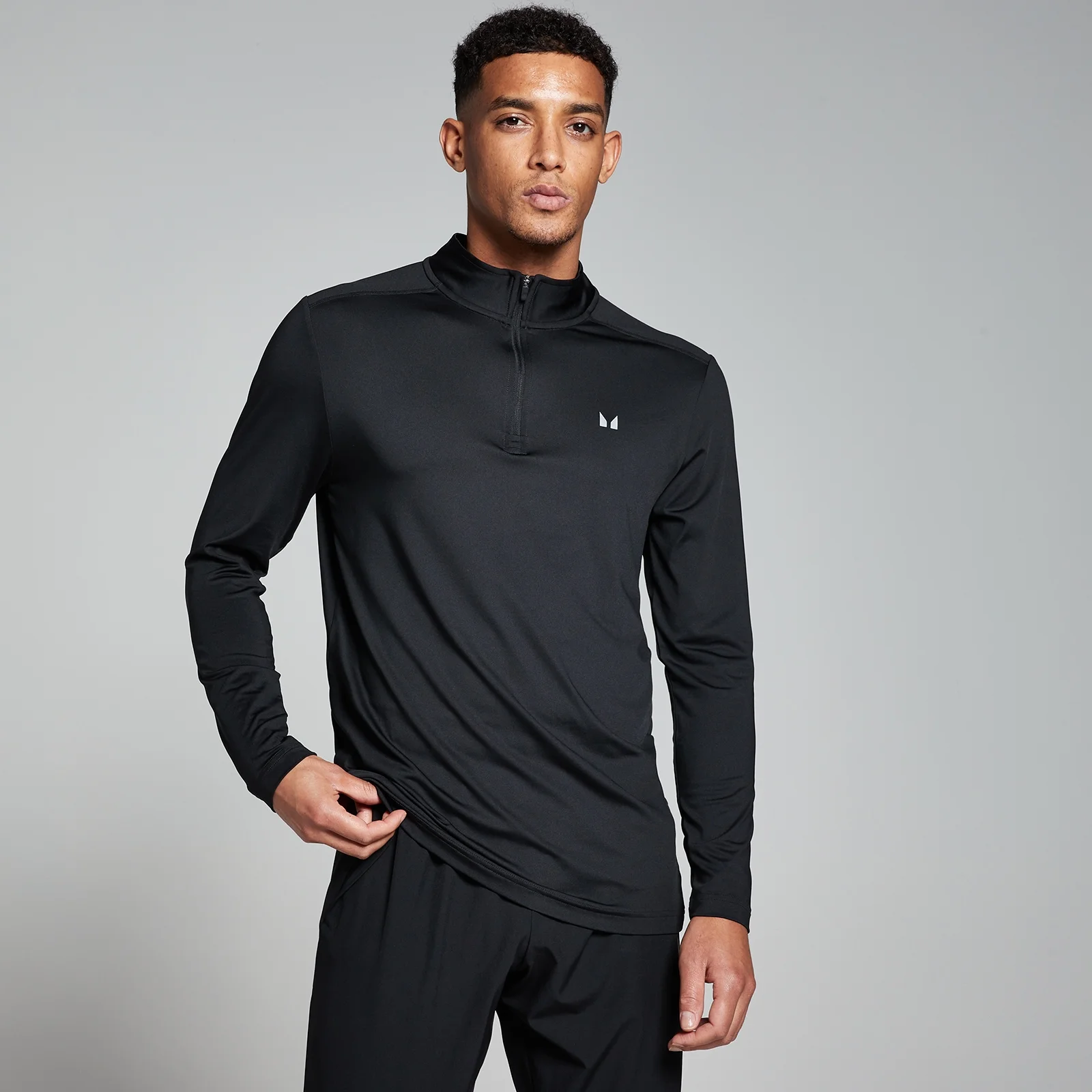 MP Velocity shirt met kwartrits voor heren - Zwart - XS Afbeelding 1