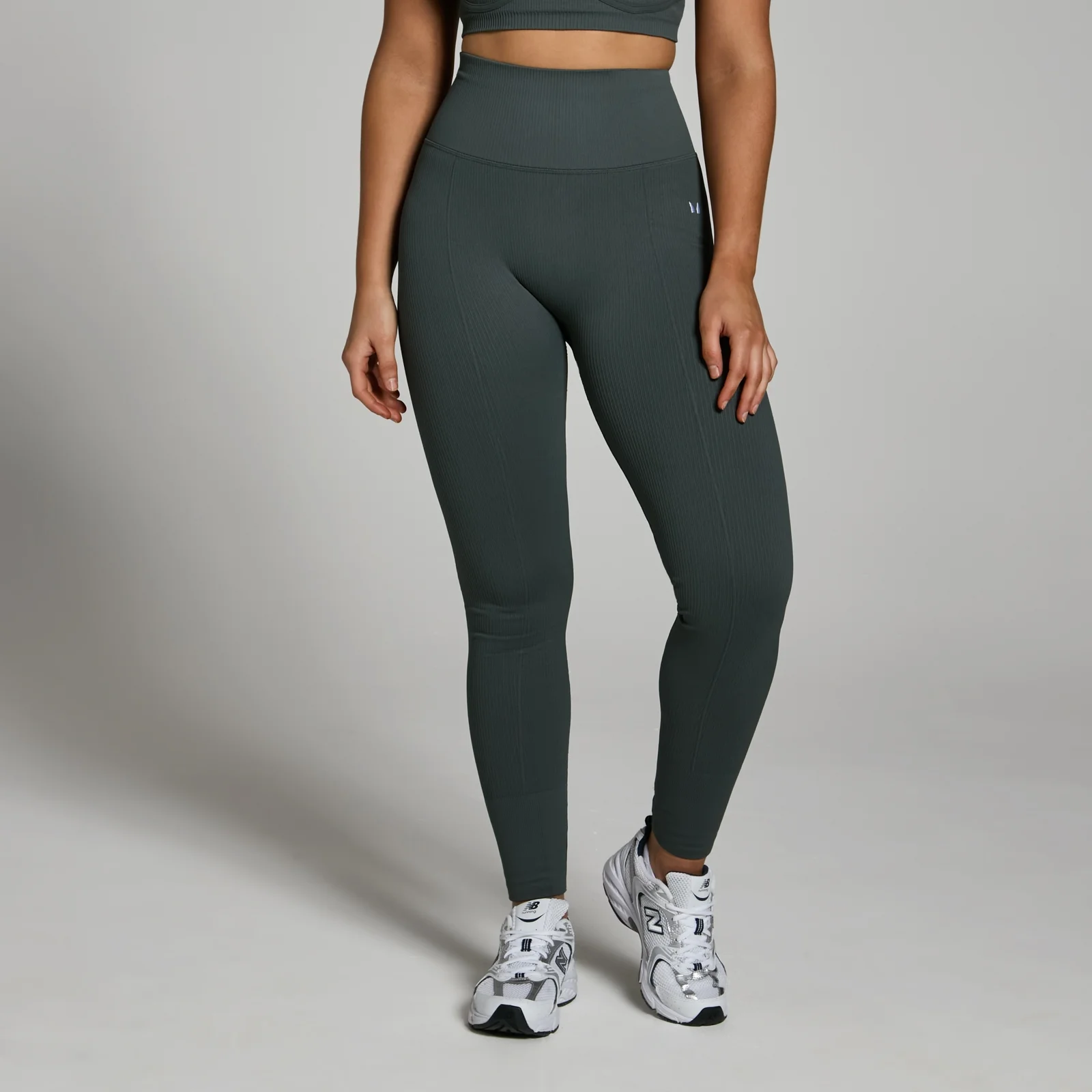 MP Lifestyle legging van ribstof - Schaduwzwart - XS Afbeelding 1