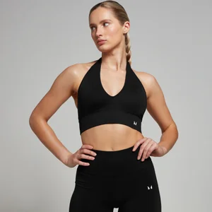 MP Tempo naadloze sportbeha met halternek voor dames - Zwart - Size XS