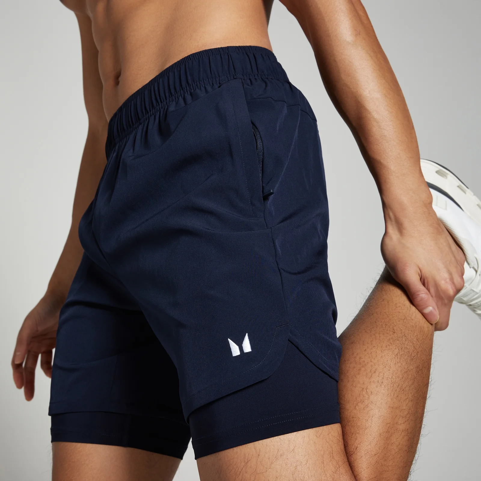 MP 2-in-1 trainingsshort voor heren - Marineblauw - S Afbeelding 1