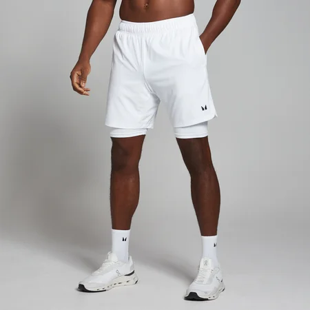 MP 2-in-1 trainingsshort voor heren - Wit