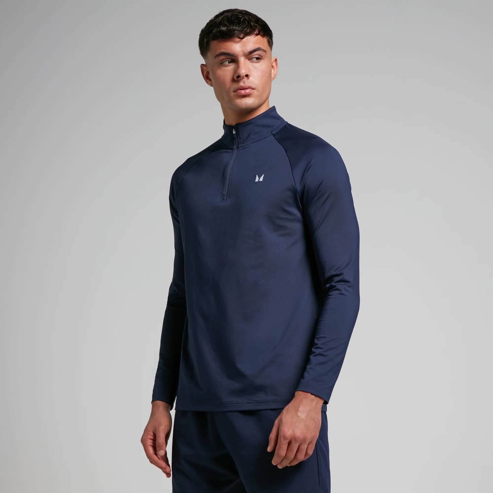 MP trainingstrui met kwartrits voor heren - Marineblauw - XS Afbeelding 1