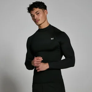 MP basislaag trainingsshirt met hoge hals en lange mouwen voor heren - Zwart - Size S