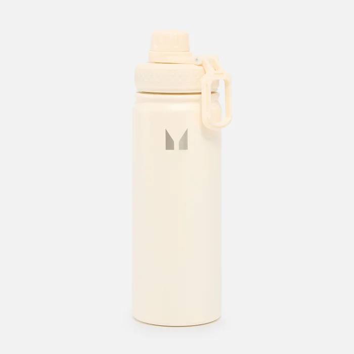 Medium metalen waterfles - Natuurlijk roomwit