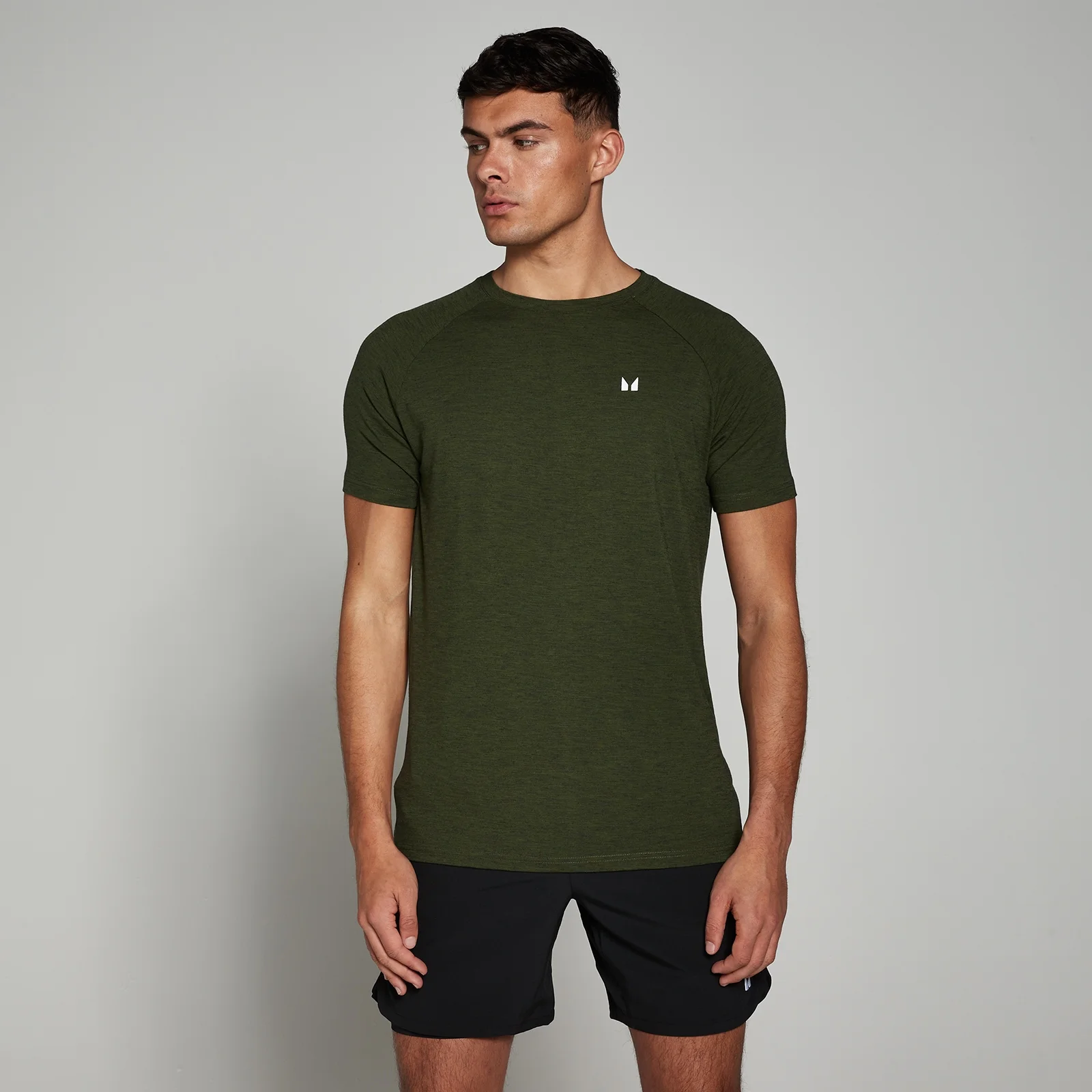 MP Performance T-shirt met korte mouwen voor heren - Gemêleerd legergroen - XXS Afbeelding 1