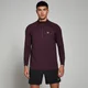 MP Performance shirt met kwartrits voor heren - Gemêleerd merlotrood