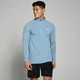 MP Performance shirt met kwartrits voor heren - Gemêleerd zachtblauw