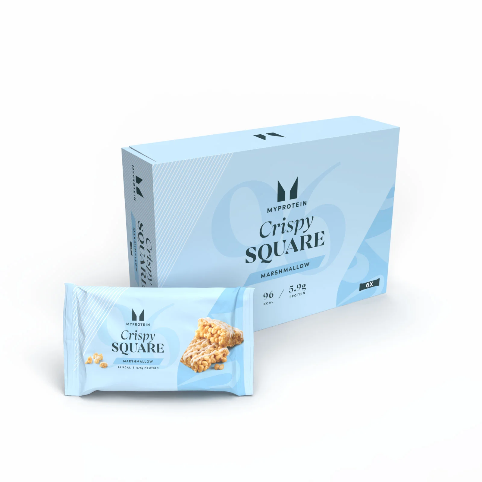 Crispy Square - 6 x 30g - Marshmallow Afbeelding 1