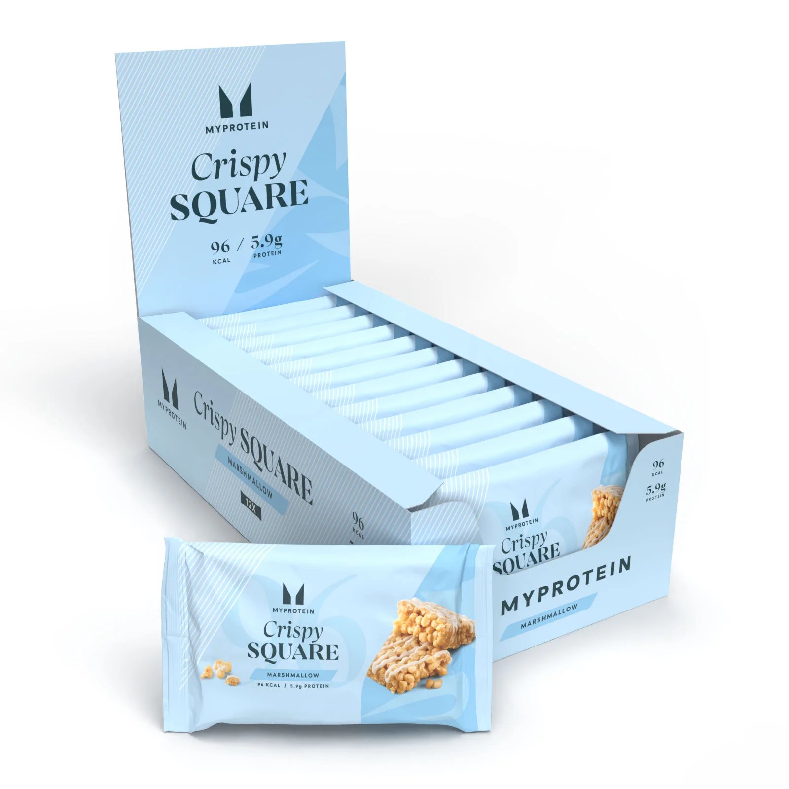 Crispy Square - 12 x 30g - Marshmallow Afbeelding 1