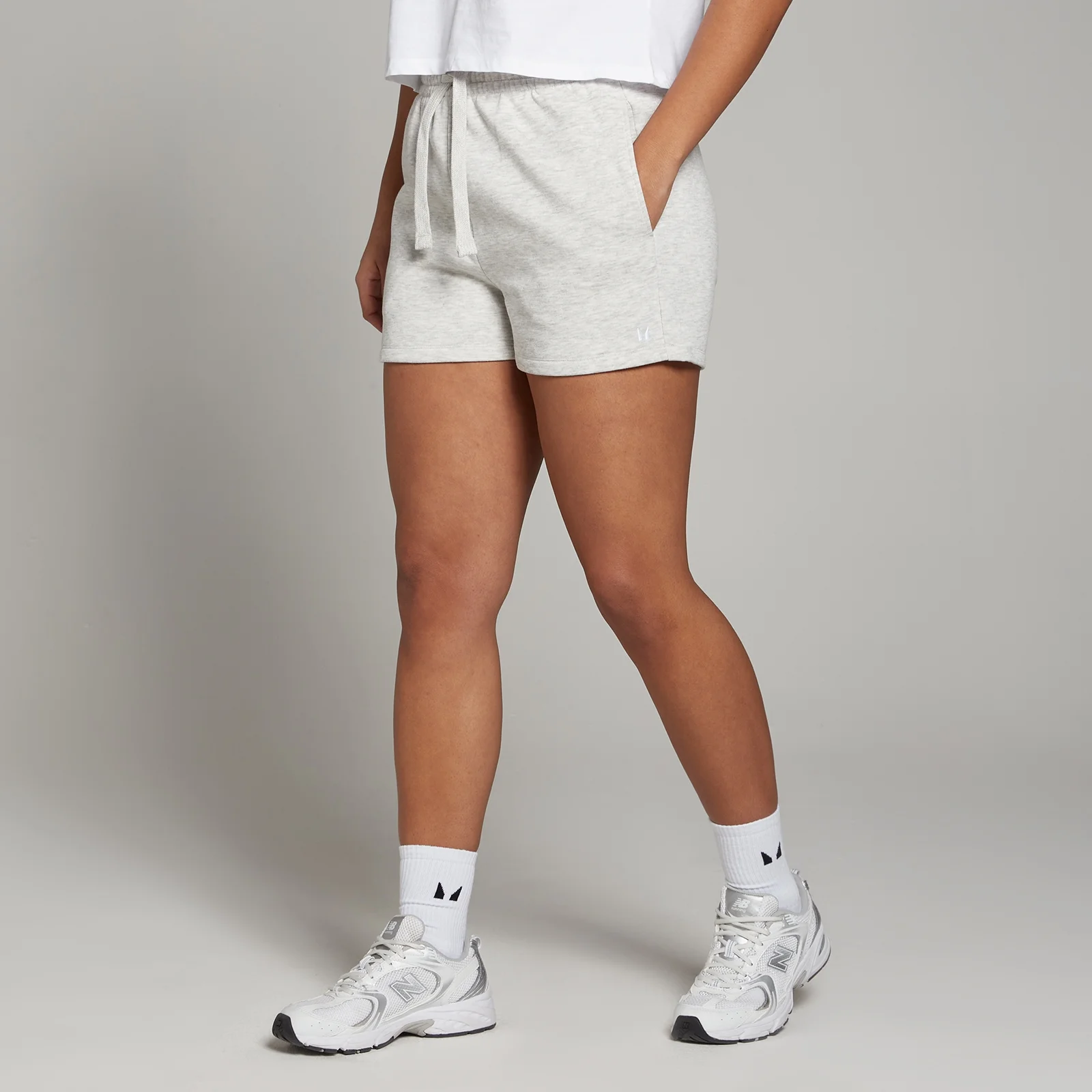 MP Basics short voor dames - Gemêleerd lichtgrijs - XS Afbeelding 1