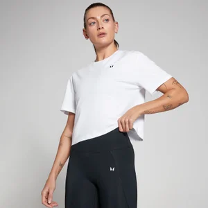 MP Basics croptop met losse pasvorm en korte mouwen voor dames - Wit - Size S