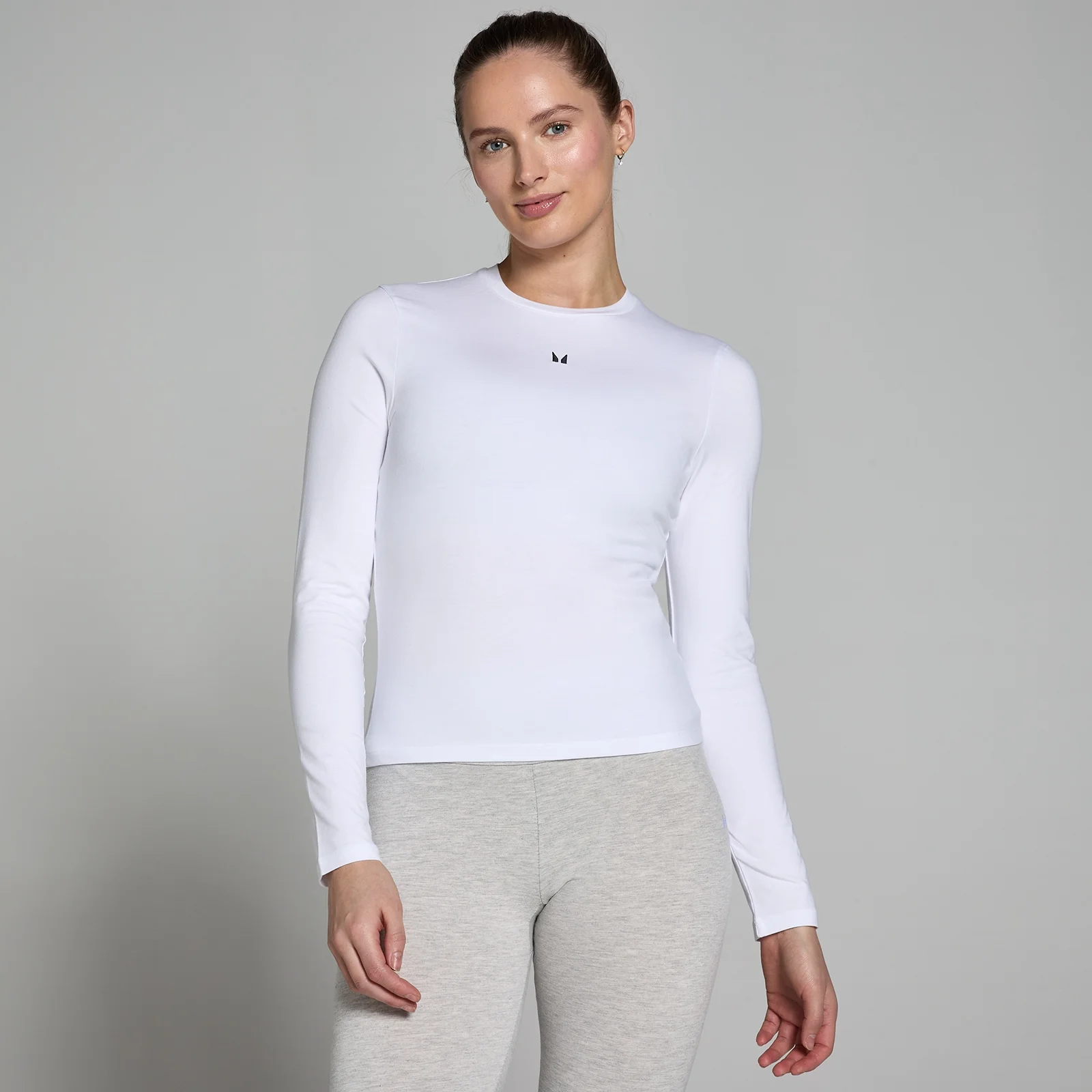 MP Basics T-shirt met nauwsluitende pasvorm en lange mouwen voor dames - Wit - XXS Afbeelding 1