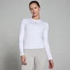MP Basics T-shirt met nauwsluitende pasvorm en lange mouwen voor dames - Wit