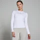 MP Basics T-shirt met nauwsluitende pasvorm en lange mouwen voor dames - Wit