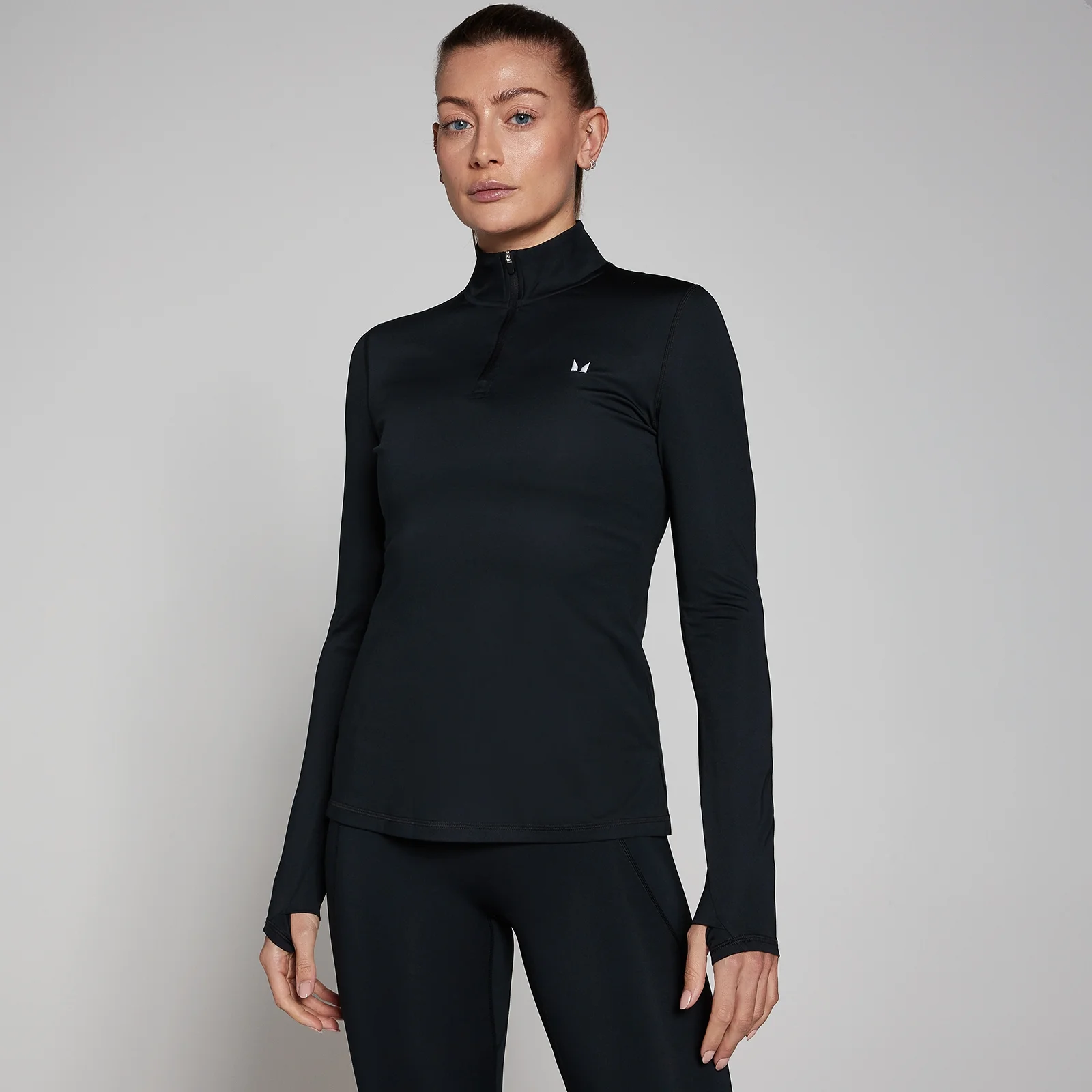 MP Training sporttrui met kwartrits voor dames - Zwart - XXS Afbeelding 1
