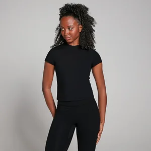 MP Tempo T-shirt met nauwsluitende pasvorm en korte mouwen voor dames - Zwart - Size S