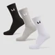 MP Unisex crewsockken (verpakking met drie stuks) - Wit / zwart / grijs gemêleerd