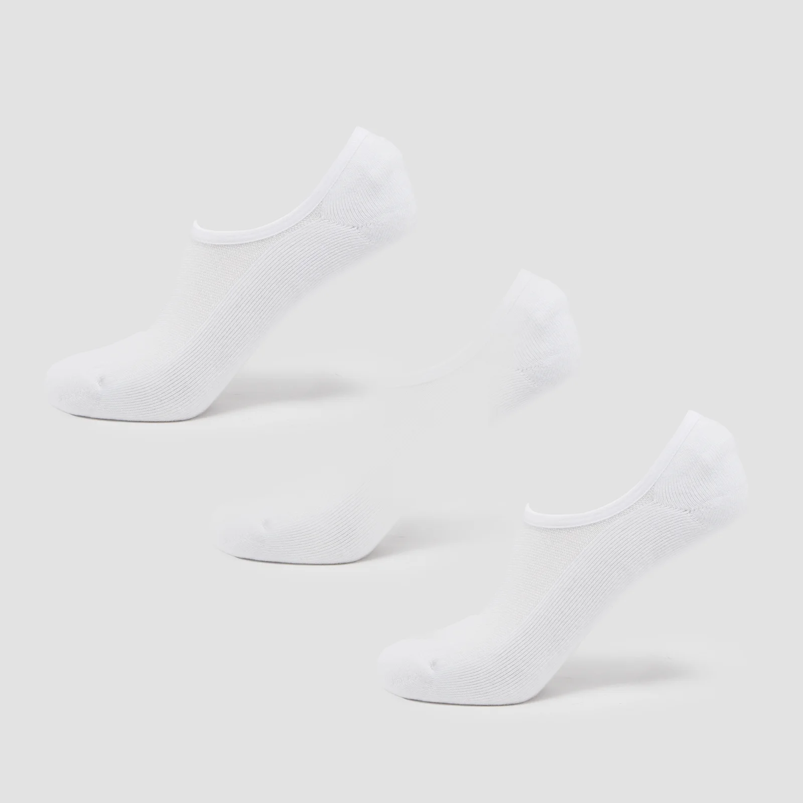 MP Unisex Invisible Socks (3 Pack) - White - UK 6-8 Afbeelding 1