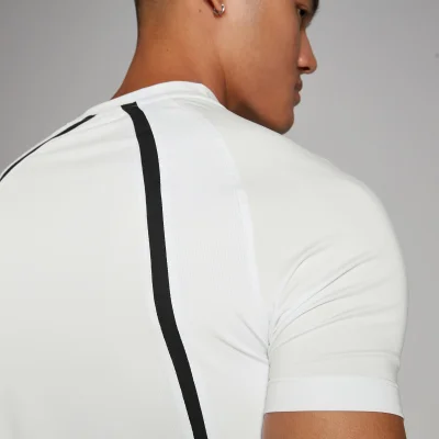 MP Heren Tempo Panel T-Shirt - Wit - M Afbeelding 6