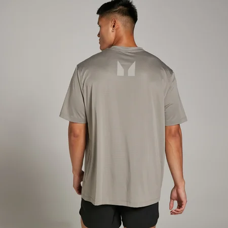 MP Tempo oversized trainingshirt van mesh voor heren - Kleigrijs