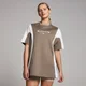 MP Tempo Contrast Retro oversized T-shirt voor dames - Espressobruin