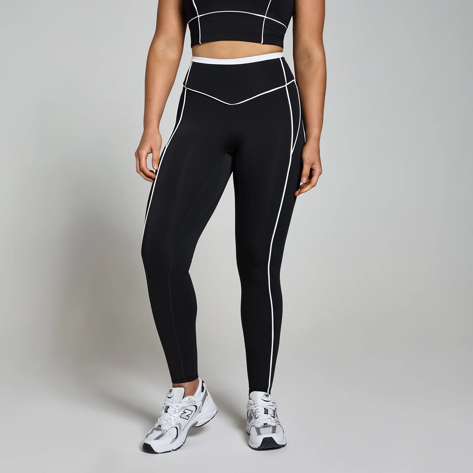 MP Tempo legging met contrasterende textuur voor dames - Zwart - XS Afbeelding 1