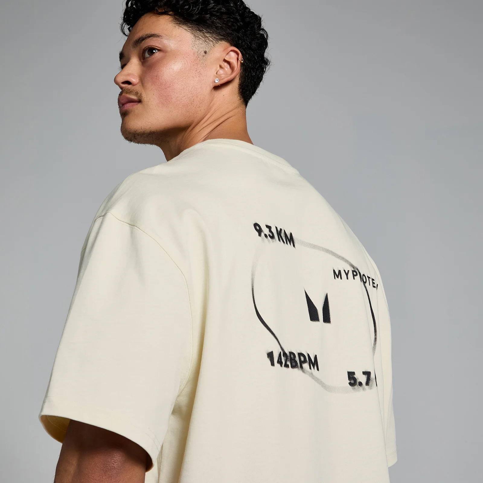 MP Tracking Graphic T-shirt - Natuurlijk - S-M Afbeelding 1