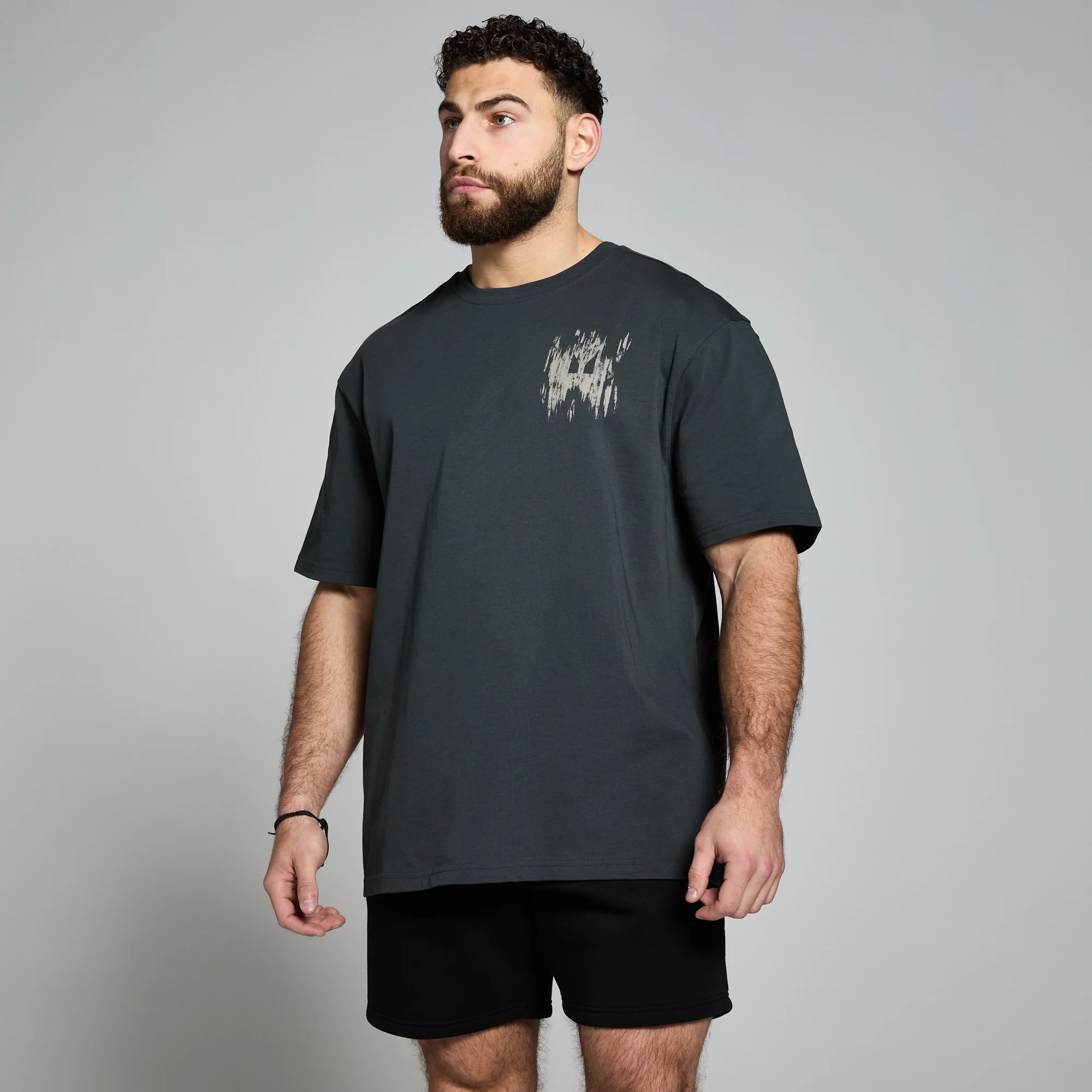 MP Clay Graphic T-shirt - Verwassen zwart - XXS-XS Afbeelding 1