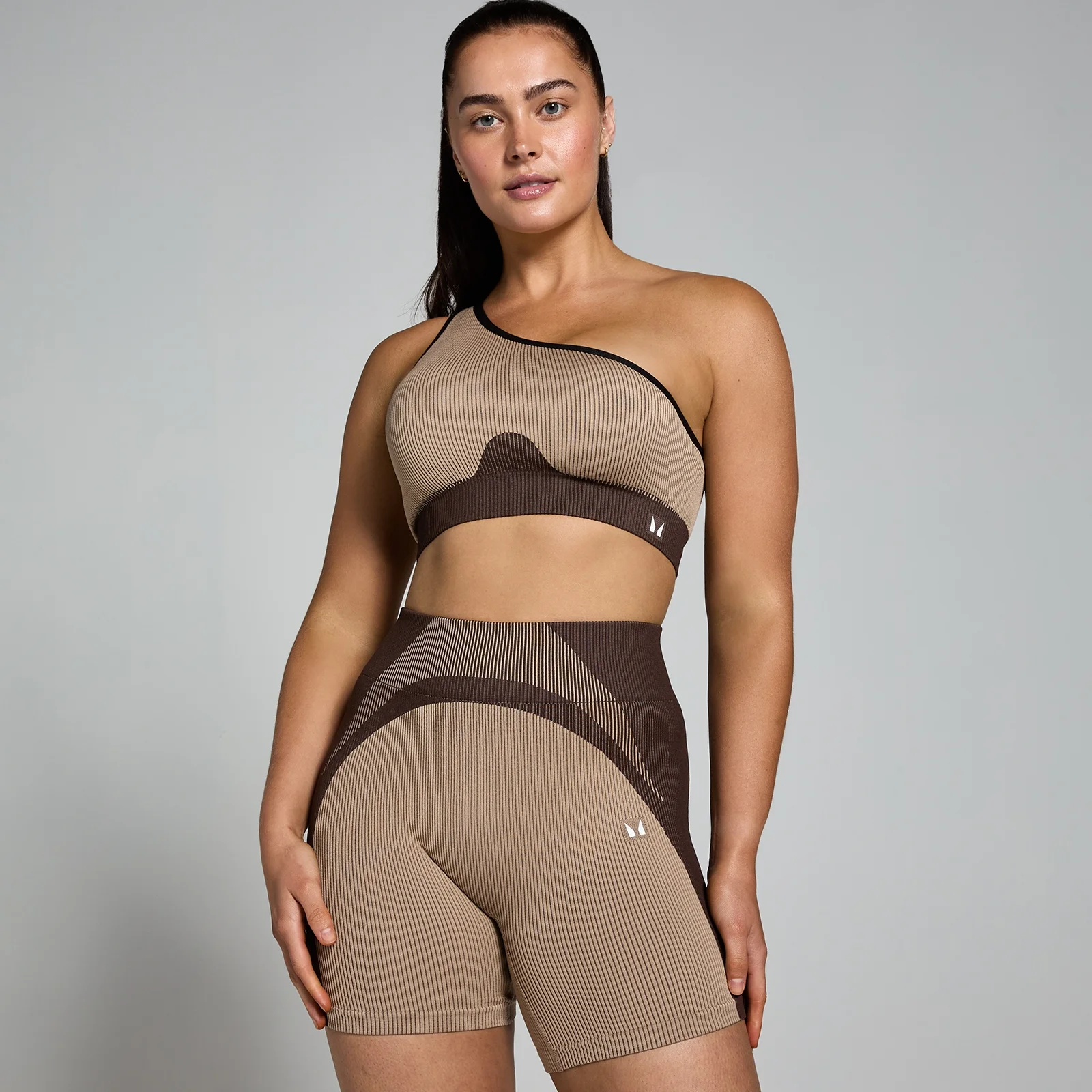MP Contrast naadloze beha van ribstof voor dames - Kasjmier/espressobruin - XL Afbeelding 1