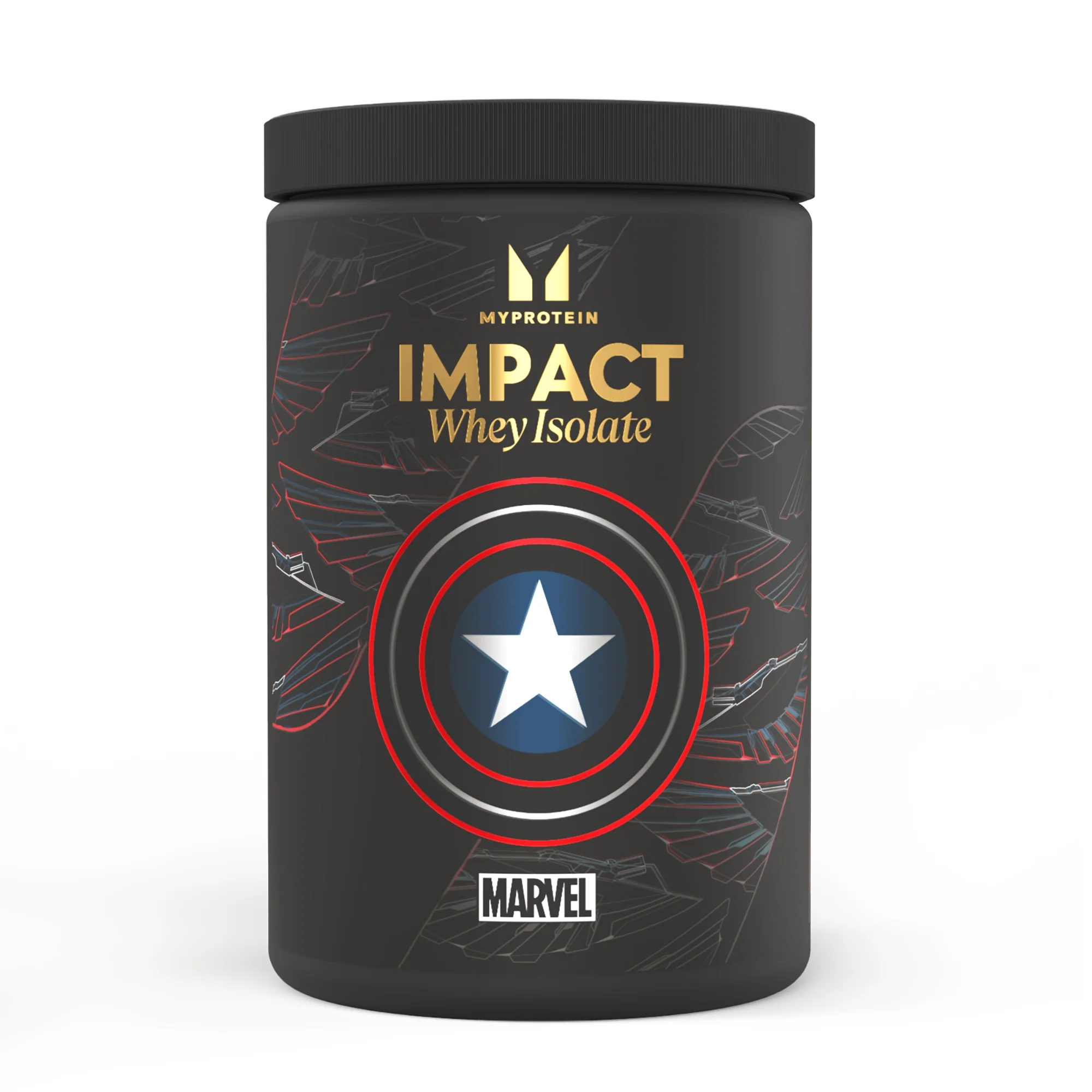 Impact Whey Isolate - 600G - 20servings - Captain America - Vanilla Raspberry Afbeelding 1