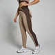 MP leggings van contrasterende en naadloze ribstof voor dames - Kasjmier/espressobruin