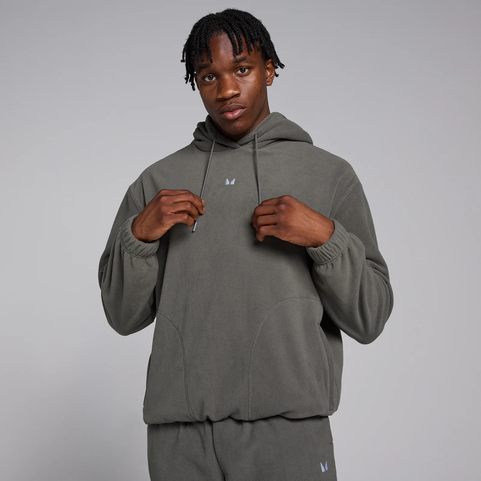 MP hoodie van fleecestof voor heren - Metaalgrijs - S Afbeelding 1
